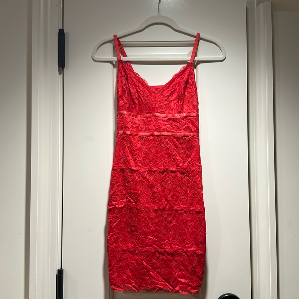 Guess Size Small Red Lace Party Dress (Like New!)